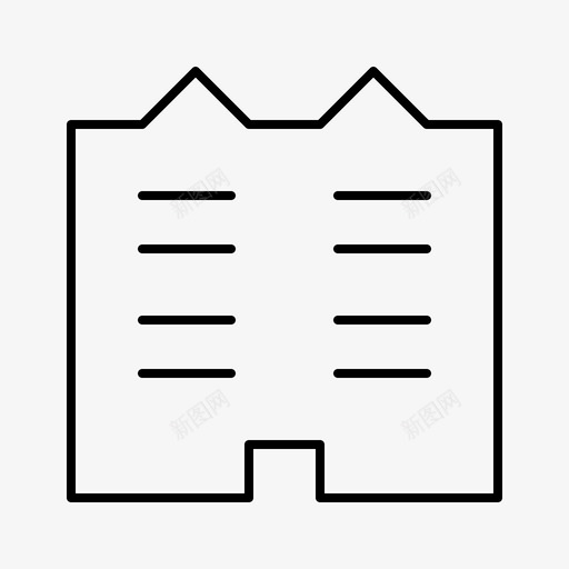 建筑城市位置图标svg_新图网 https://ixintu.com 位置 地图 城市 城镇 建筑