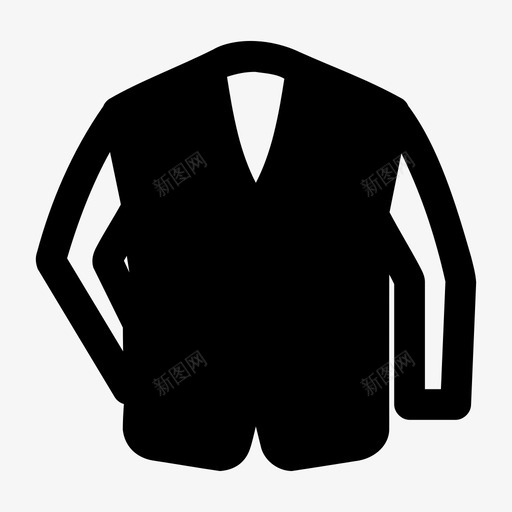 西装服装专业图标svg_新图网 https://ixintu.com 专业 制服 服装 西装 领带