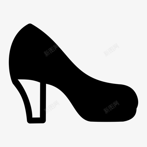 高跟鞋时尚穿图标svg_新图网 https://ixintu.com 女鞋 时尚 穿 高跟鞋