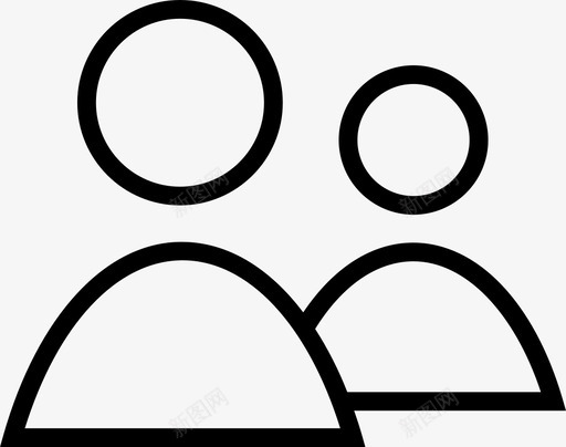 群社区朋友图标svg_新图网 https://ixintu.com 会议 使用 朋友 用户男女 社区 群