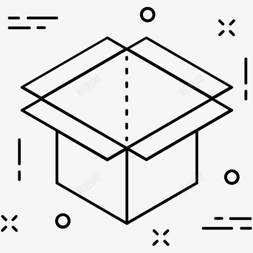 开箱纸箱送货箱图标svg_新图网 https://ixintu.com 包裹 开箱 杂项图标2 纸箱 送货箱