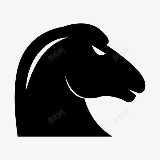 马野马种马图标svg_新图网 https://ixintu.com 种马 野马 马