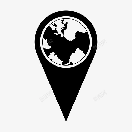 位置地球标记图标svg_新图网 https://ixintu.com 位置 地球 标记 电脑图标