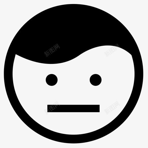 无表情表情脸中性图标svg_新图网 https://ixintu.com 中性 无表情 无语 沉默 表情 表情脸