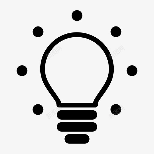 灯泡亮主意图标svg_新图网 https://ixintu.com 主意 亮 灯 灯泡 灯泡的主意