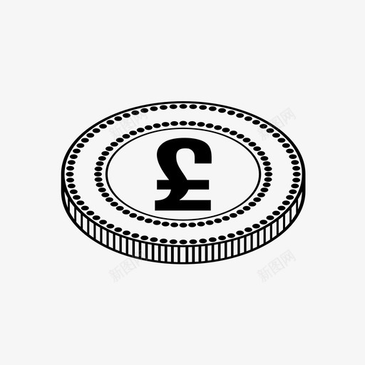 英镑硬币货币英镑图标svg_新图网 https://ixintu.com 英镑 英镑硬币 货币