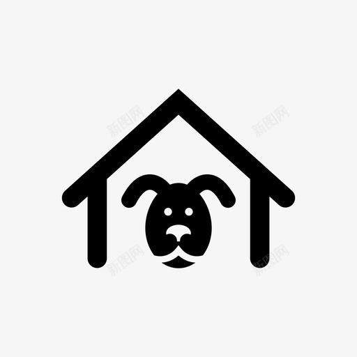 狗窝动物狗图标svg_新图网 https://ixintu.com 动物 狗 狗窝