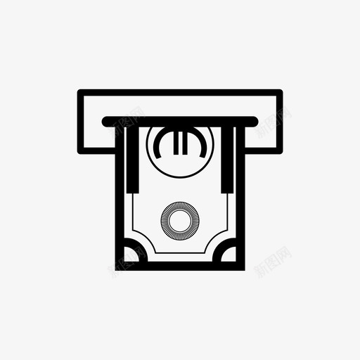 自动取款机银行现金图标svg_新图网 https://ixintu.com 机器 欧元 现金 自动取款机 银行