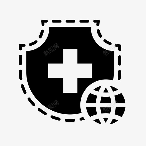 健康保险网安全世界图标svg_新图网 https://ixintu.com 世界 健康保险网 安全