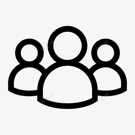 组合作人图标svg_新图网 https://ixintu.com 人 合作 用户 组