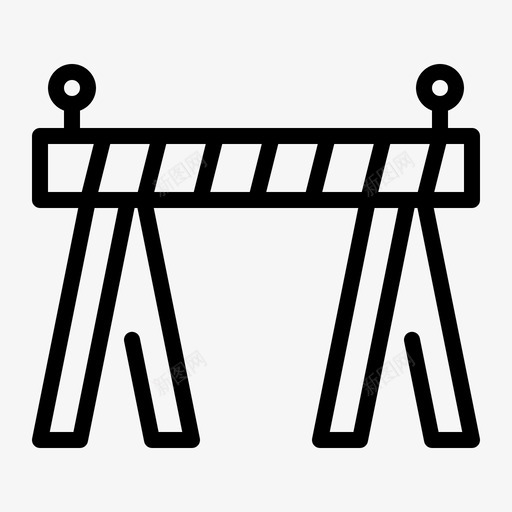 路障街区道路图标svg_新图网 https://ixintu.com 交通 安保 法律和司法 街区 路障 道路