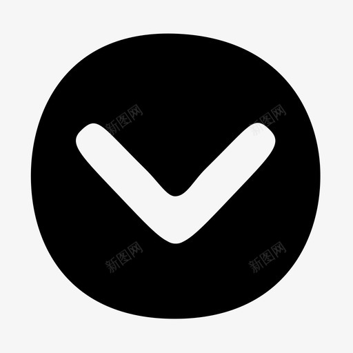 向下箭头卡通儿童图标svg_新图网 https://ixintu.com 儿童 卡通 卡通用户界面 向下箭头 圆圈