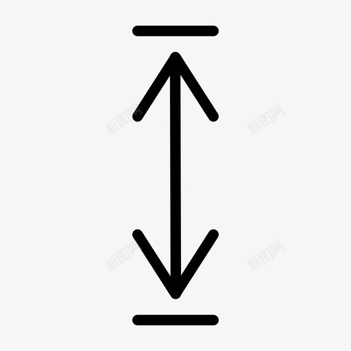 垂直拉伸箭头方向图标svg_新图网 https://ixintu.com 垂直拉伸 垂直移动 方向 移动 箭头