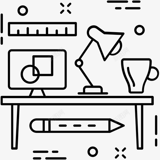 工作站自由职业者工作室图标svg_新图网 https://ixintu.com 图形设计 工作室 工作站 杂项图标1 自由职业者 设计工作