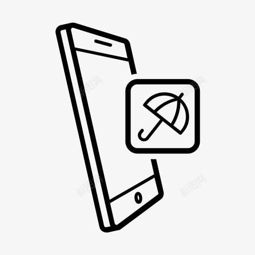 移动天气预报应用程序智能手机移动应用程序图标svg_新图网 https://ixintu.com 智能手机 移动天气预报应用程序 移动应用程序