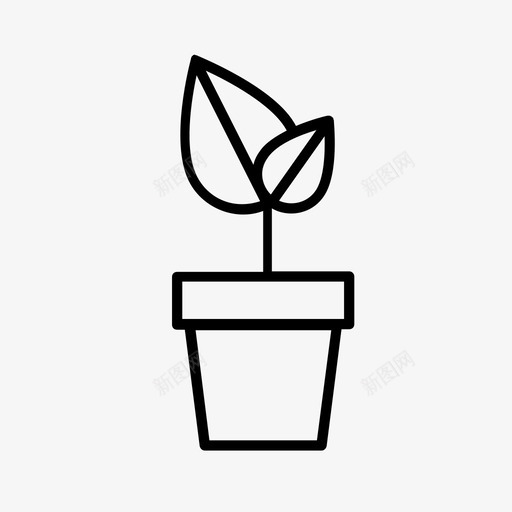 盆栽植物绿色植物草本植物图标svg_新图网 https://ixintu.com 室内植物 植物 盆栽植物 绿色植物 草本植物