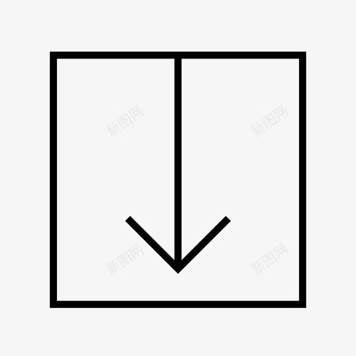 下箭头方形箭头方向图标svg_新图网 https://ixintu.com 下箭头 下箭头方形 方向 移动 箭头