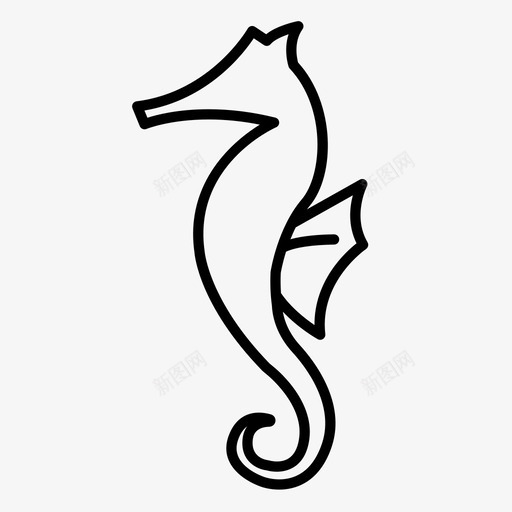 海马动物动物群图标svg_新图网 https://ixintu.com 动物 动物群 海马