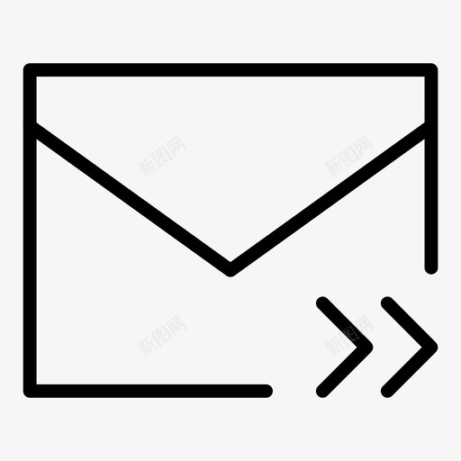 转发所有邮件图标svg_新图网 https://ixintu.com 所有 消息 转发 通信消息大纲 邮件