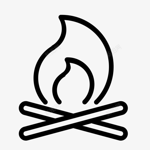 营火火焰灯图标svg_新图网 https://ixintu.com 冬季 木制 火焰 灯 营火