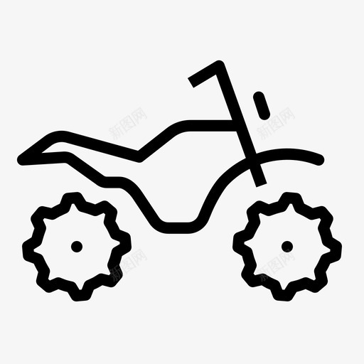 冒险自行车摩托车越野图标svg_新图网 https://ixintu.com 冒险自行车 摩托车 越野
