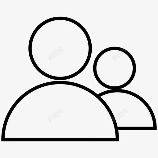 用户社区朋友图标svg_新图网 https://ixintu.com 个人信息 个人资料 关系 朋友 用户 社交 社区