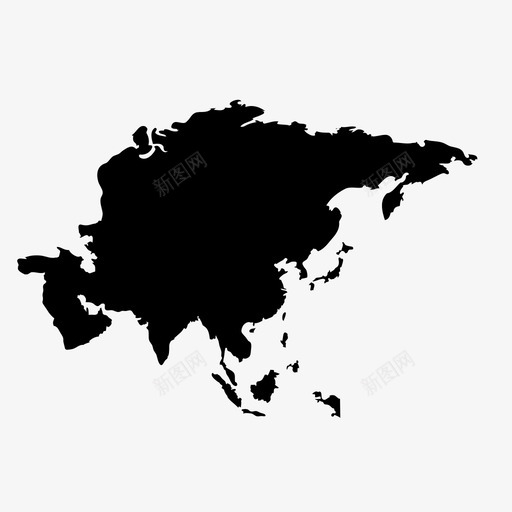 亚洲大陆地理图标svg_新图网 https://ixintu.com 世界 亚洲 地图 地理 大陆