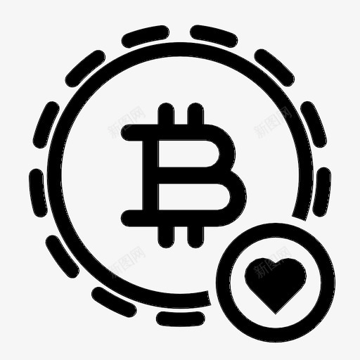 比特币数字货币电子货币图标svg_新图网 https://ixintu.com 数字货币 比特币 爱情 电子货币