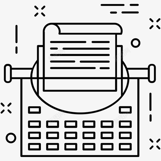 打字机办公材料速记器图标svg_新图网 https://ixintu.com 办公材料 打字 打字工具 打字机 杂项图标1 速记器