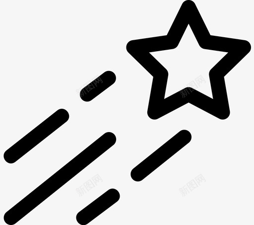 流星圣诞节装饰图标svg_新图网 https://ixintu.com 圣诞节 圣诞节和冬天 流星 装饰