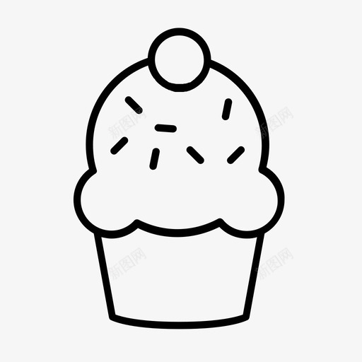 冰淇淋甜点食物图标svg_新图网 https://ixintu.com 一桶冰淇淋 冰淇淋 甜点 糖果 食物