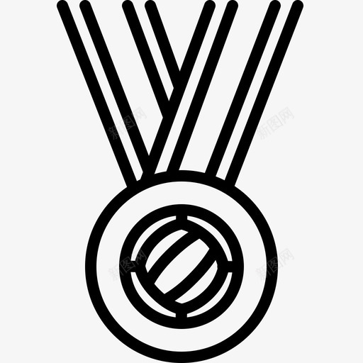 排球奖牌运动优胜者图标svg_新图网 https://ixintu.com 优等运动奖牌 优胜者 排球奖牌 运动