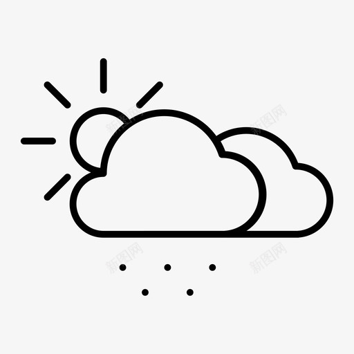 双云气象雪图标svg_新图网 https://ixintu.com 双云 天气 晴 气象 雪