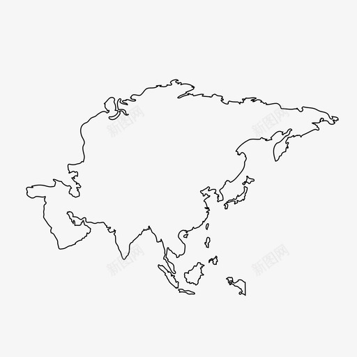 亚洲大陆地理图标svg_新图网 https://ixintu.com 世界 亚洲 地图 地理 大陆