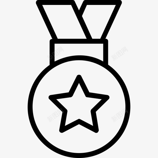 奖牌第一名位置勋章图标svg_新图网 https://ixintu.com 位置勋章 奖品 奖牌 教育线图标 第一名