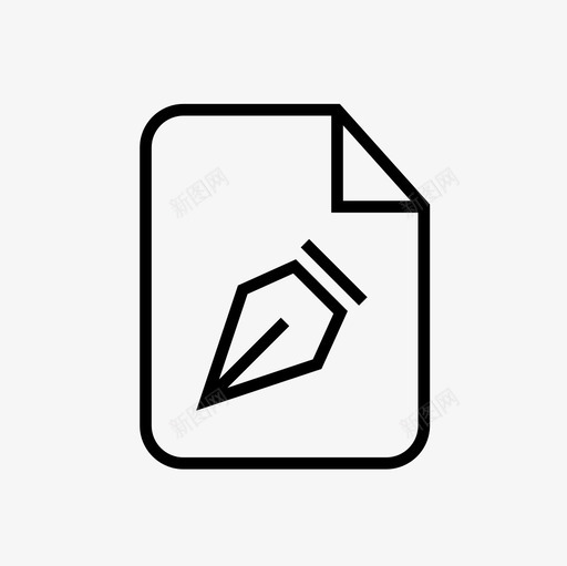 文件illustrator文件钢笔工具图标svg_新图网 https://ixintu.com illustrator文件 文件和文件夹细线图标集 文件矢量 矢量文件 钢笔工具