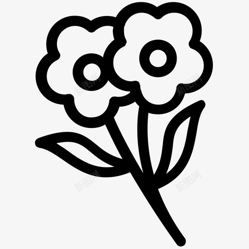 花美丽雏菊图标svg_新图网 https://ixintu.com 夏天和旅行平滑线图标 美丽 自然 花 雏菊