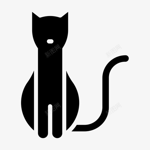 猫动物家养图标svg_新图网 https://ixintu.com 动物 宠物 家养 小猫 猫
