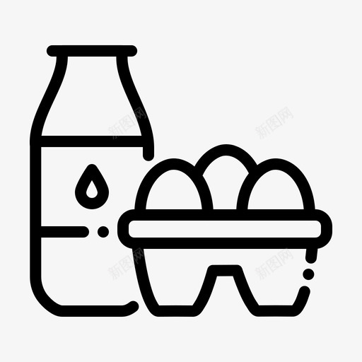 牛奶和鸡蛋健康饮食蛋白质图标svg_新图网 https://ixintu.com 健康饮食 古饮食 牛奶和鸡蛋 蛋白质