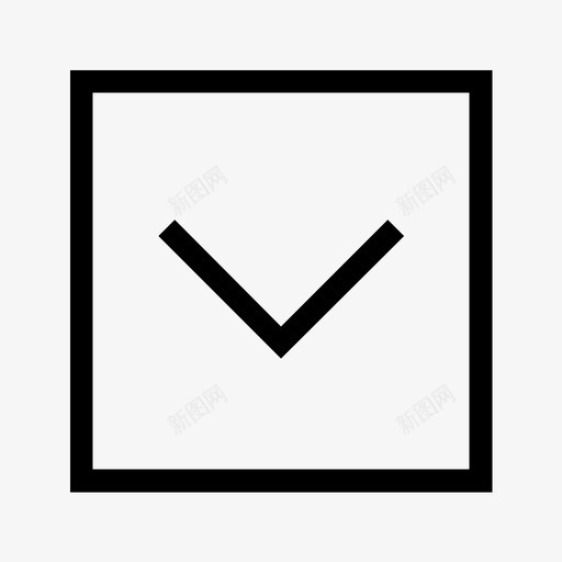 向下方箭头向下箭头fa细变体图标svg_新图网 https://ixintu.com fa细变体 向下方箭头 向下箭头