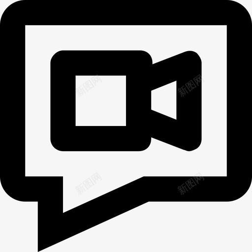 视频消息聊天在线聊天图标svg_新图网 https://ixintu.com snapchat 在线聊天 线要素图标集 聊天 视频对话 视频消息