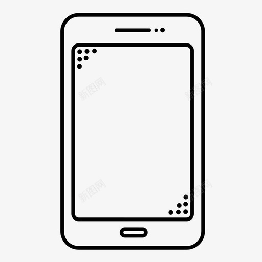 智能手机手机通讯图标svg_新图网 https://ixintu.com 手机 智能手机 设备 通讯