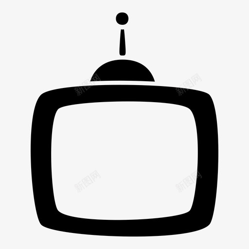 电视盒子卡通图标svg_新图网 https://ixintu.com 卡通 电视 电视机 盒子