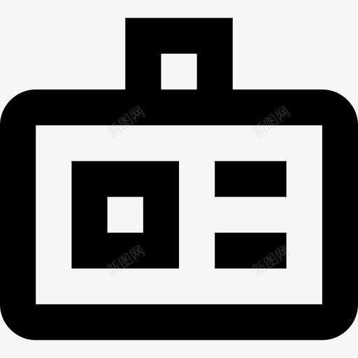 身份证员工卡学生证图标svg_新图网 https://ixintu.com 员工卡 学生证 学生证制作素材 线路要素图标集 身份证