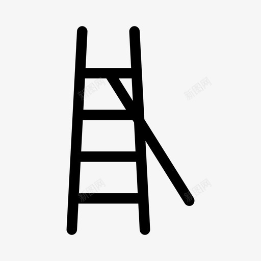 梯子工具攀爬图标svg_新图网 https://ixintu.com 工具 攀爬 木工梯子 木楼梯 梯子