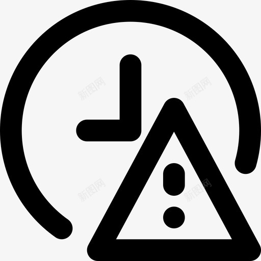 时钟警告通信交互图标svg_新图网 https://ixintu.com smashicons交互md大纲 交互 时钟警告 界面 通信