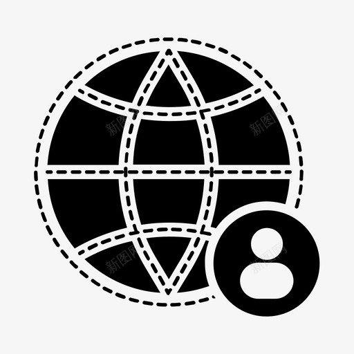 网络联系人全球网络图标svg_新图网 https://ixintu.com 全球 公共 网络 网络联系人