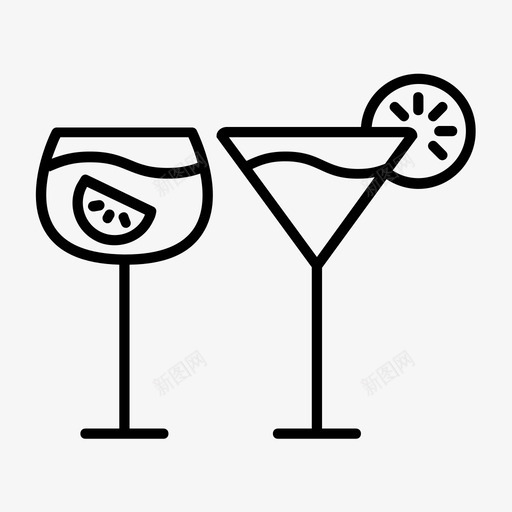点心酒鸡尾酒图标svg_新图网 https://ixintu.com 夏季 点心 酒 酒标志 饮料 鸡尾酒