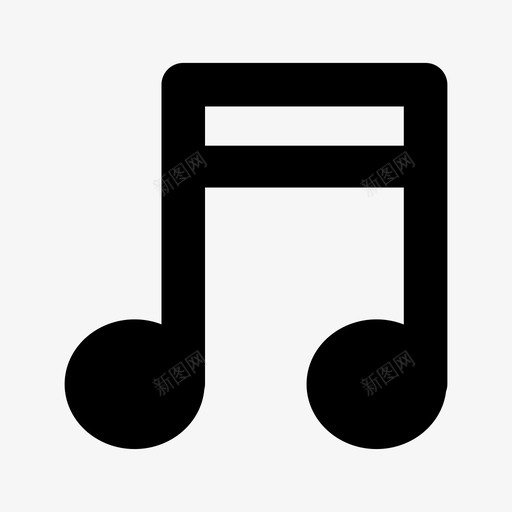 音符乐谱quaver图标svg_新图网 https://ixintu.com quaver 乐谱 音符