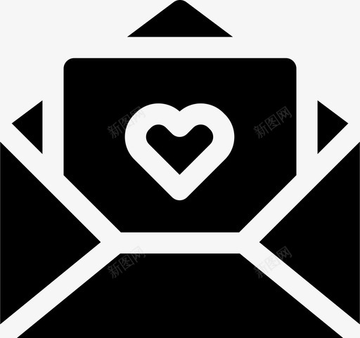 情书信封心图标svg_新图网 https://ixintu.com 信封 可爱的填充 心 情书 浪漫 留言 纸